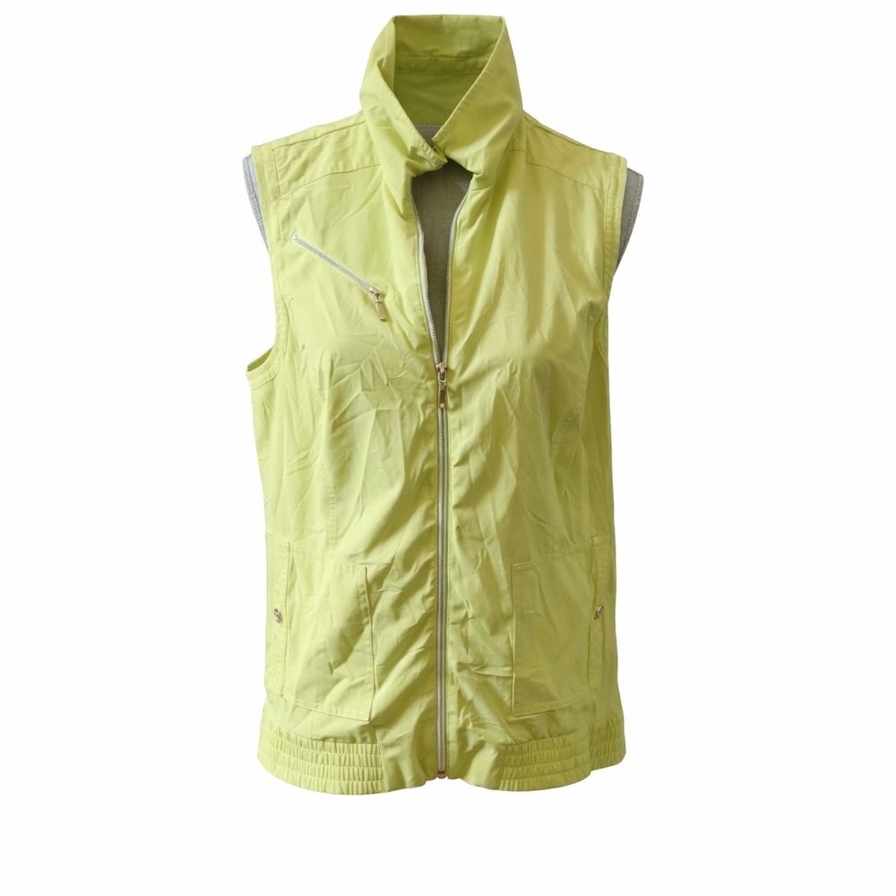 Zenergy by Chico’s Women’s XL Lime Green Lightweight Zip Golf Utility Vest